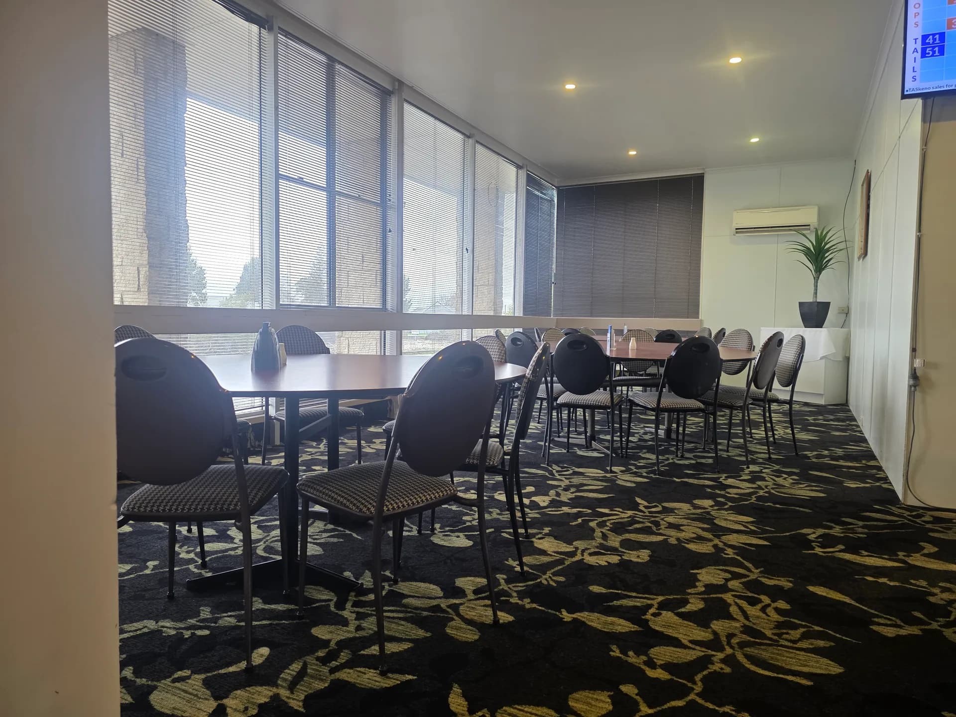 The function and dining space at the Heemskirk Motor Hotel