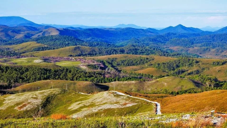 Hill country near the Zeehan mountain bike tracks