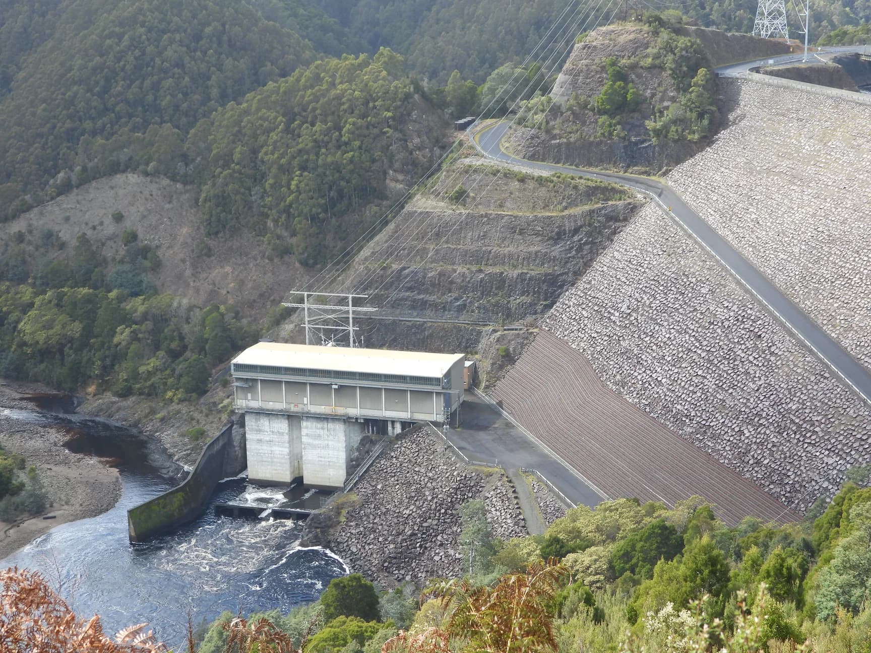 Reece Dam on the Pieman River, West Coast Tasmania