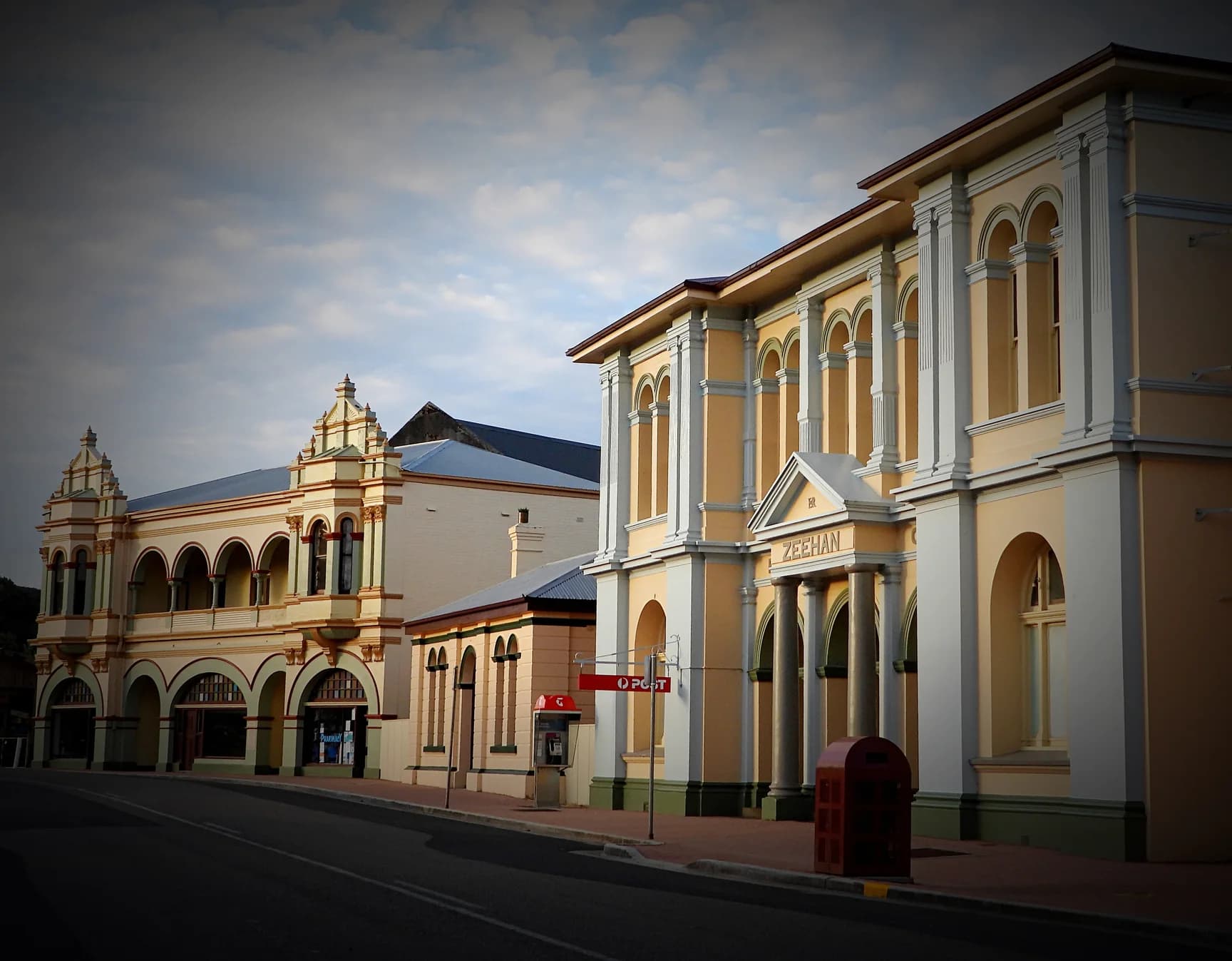Heritage buildings on Main Street, Zeehan, built when it was Tasmania's third largest town